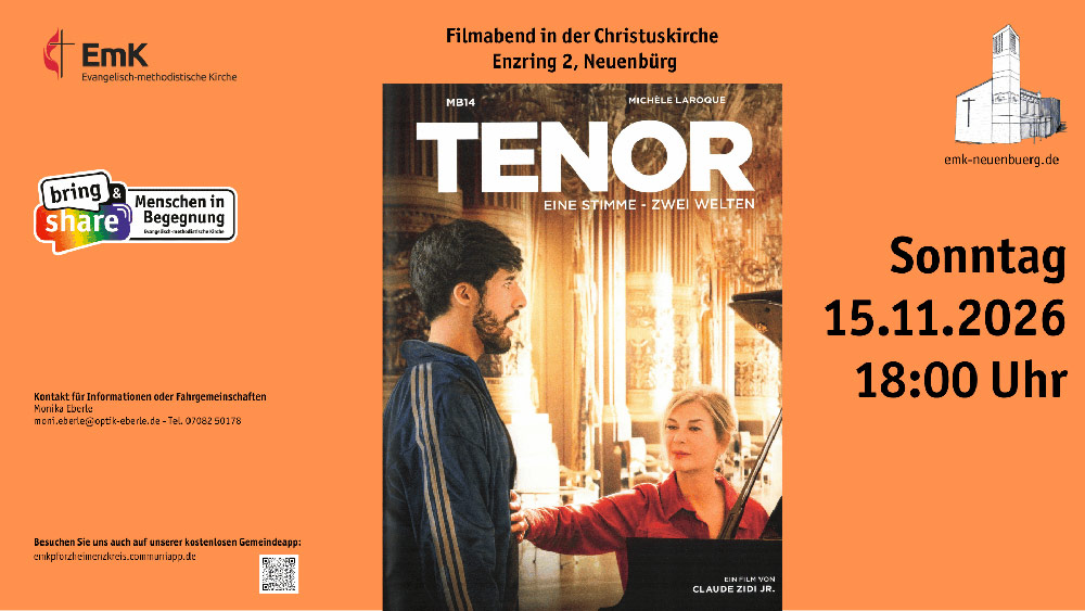 Filmabend in Neuenbürg: "Tenor - Eine Stimme - zwei Welten" am 15.11.2026